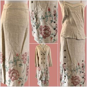 Cottonade Paris Embroidered 3-PC French Linen Set